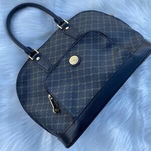 Rioni black and gold dome handle bag